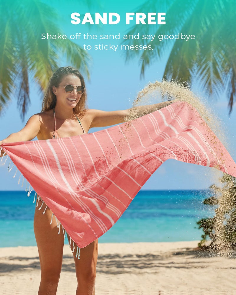 Antfuny Turkish Beach Towels Vacation Essentials Pool Towel for Women Birthday, Teacher Appreciation Thank You Gifts, Mothers Days Bridesmaid Bride Girlfriend Friendship Sister 40th Retirement Gift - Image 3