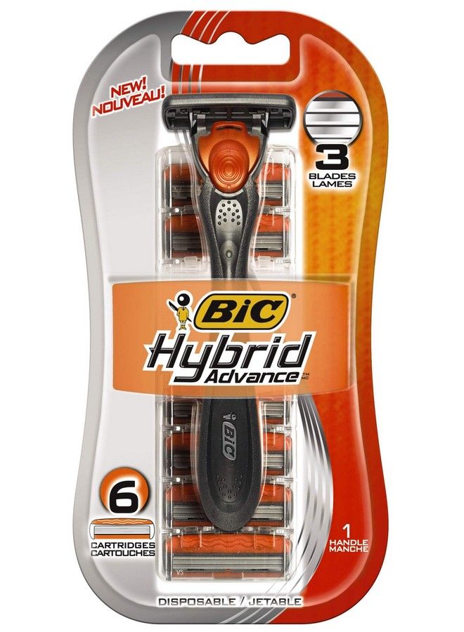 Bic Hybrid Advance 3 Disposablesystem Shaver Men 6Count (Pack Of 3) - Image 2