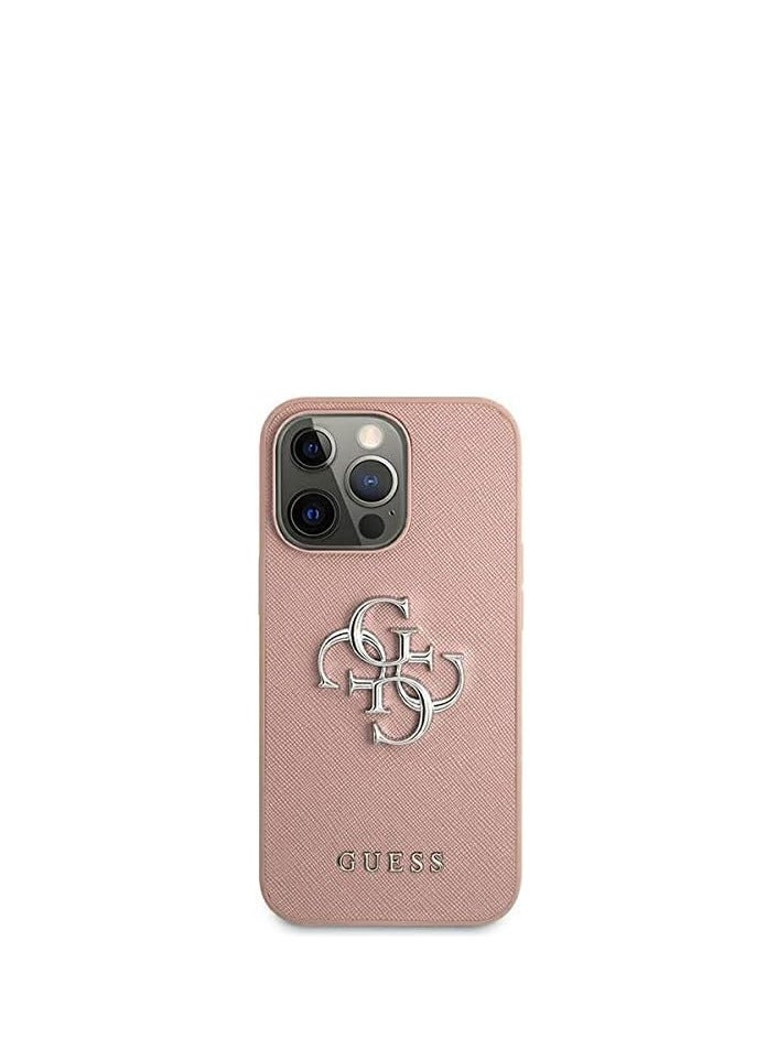 GUESS Guess Pu Saffiano Case With Big 4G Silver Logo For Iphone 13 Pro (6.1 Inches) - Pink - Image 2