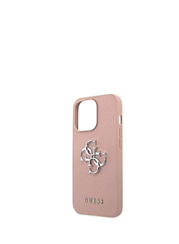 GUESS Guess Pu Saffiano Case With Big 4G Silver Logo For Iphone 13 Pro (6.1 Inches) - Pink - Image 3