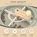 Pithfor Kids Wooden Coffee Maker Toy with Grinder Pretend Play Kitchen Appliances Accessories Toy Gift for Kids Toddlers Boys Girls - Image 3