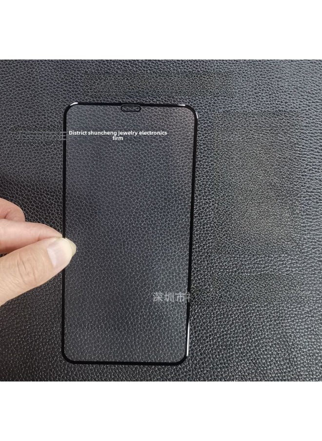 واقي شاشة كامل الشاشة كبير الحجم من الزجاج المقوى لهاتف iPhone 15 Pro Max وiPhone 14 و13 و11 Xr و6 Plus - اللون: شاشة غير كاملة عالية الجودة - الأبعاد: Apple 13/13pro / 14/ 16e