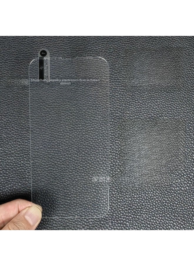 واقي شاشة كامل الشاشة كبير الحجم من الزجاج المقوى لهاتف iPhone 15 Pro Max وiPhone 14 و13 و11 Xr و6 Plus - اللون: شاشة غير كاملة عالية الجودة - الأبعاد: Apple 13/13pro / 14/ 16e