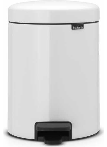 brabantia Newicon White Pedal Trash Bin 5 Lt 
