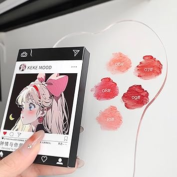 Domality 5Pcs Velvet Nude to Red Lip Tint Set with Japanese Manga Package 5 Colors Creamy Matte Finish Liquid Lipstick Long Lasting Waterproof Lip Stain Lip Mud for Cheeks and Lips - Image 3