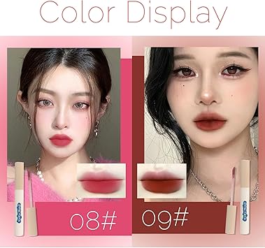 Domality 5Pcs Velvet Nude to Red Lip Tint Set with Japanese Manga Package 5 Colors Creamy Matte Finish Liquid Lipstick Long Lasting Waterproof Lip Stain Lip Mud for Cheeks and Lips - Image 5