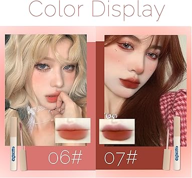 Domality 5Pcs Velvet Nude to Red Lip Tint Set with Japanese Manga Package 5 Colors Creamy Matte Finish Liquid Lipstick Long Lasting Waterproof Lip Stain Lip Mud for Cheeks and Lips - Image 4