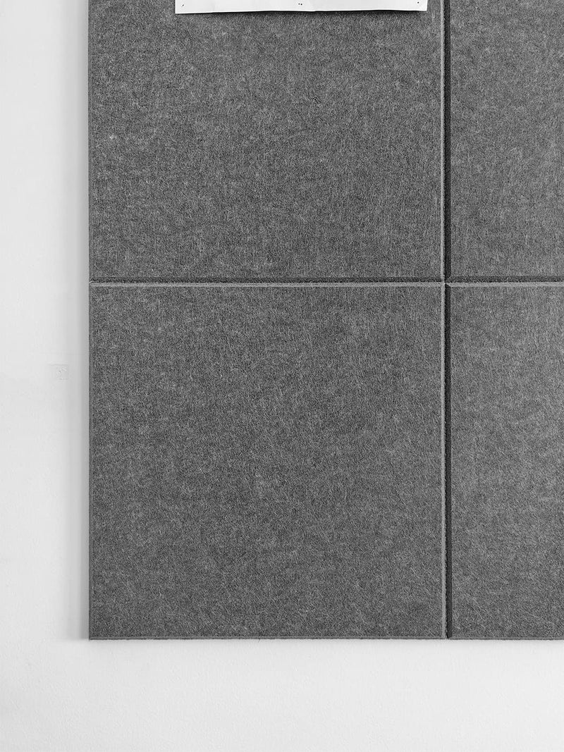 DECORITA Felt Wall Tiles | Large Cork Board Alternative | Aesthetic Felt Bulletin Board for Office, Home & Classroom | Large Cork Boards for Walls Pinboard (12-Pack) | Gray - Image 5