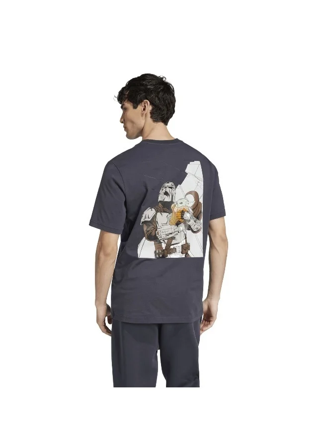 adidas Originals star wars the mandalorian regular fit back men graphic t-shirt