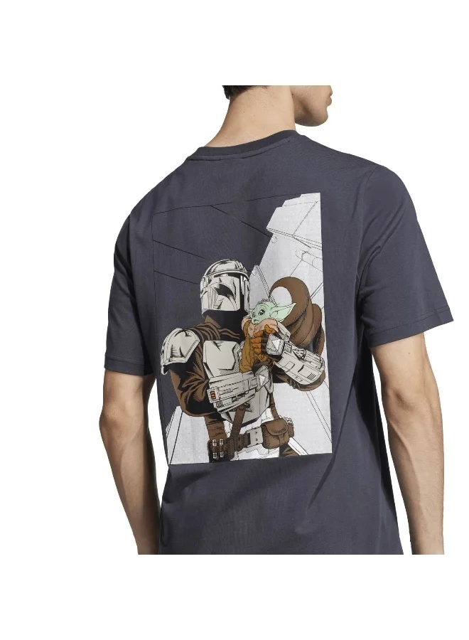 adidas Originals star wars the mandalorian regular fit back men graphic t-shirt