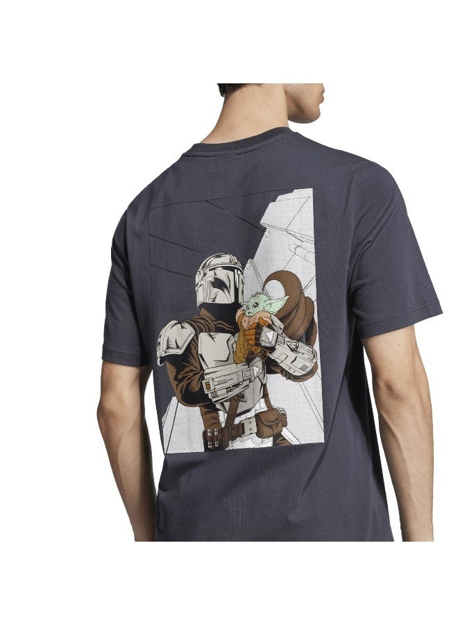 adidas Originals star wars the mandalorian regular fit back men graphic t-shirt - Image 5