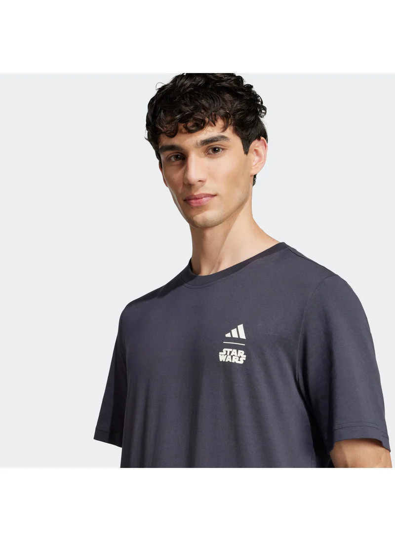 adidas Originals star wars the mandalorian regular fit back men graphic t-shirt