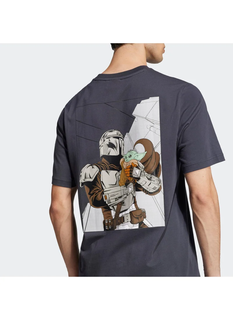 adidas Originals star wars the mandalorian regular fit back men graphic t-shirt