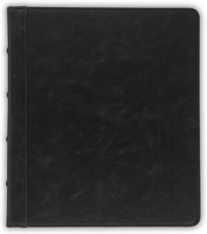 Samsill Samsill Vintage Hardback 3 Ring Leather Binder Professional Binder Organizers Planner Binder 05 Inch 3 Ring Binder Letter Size 85 x 11 No Zipper Faux Leather Black  - Image 4