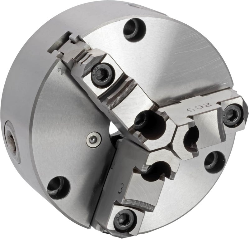 CME Tools CME 5" 3-Jaw Self-Centering (Scroll) Lathe Chuck, Front Mount, Two-Piece Reversible Jaws - Image 1