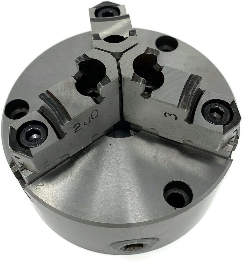 CME Tools CME 5" 3-Jaw Self-Centering (Scroll) Lathe Chuck, Front Mount, Two-Piece Reversible Jaws - Image 3