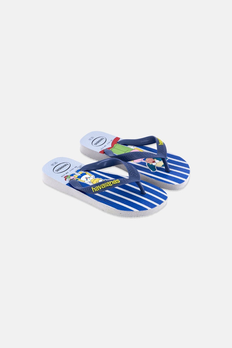 havaianas Kids Boy Simpson Slip On Slippers, Blue - Image 1