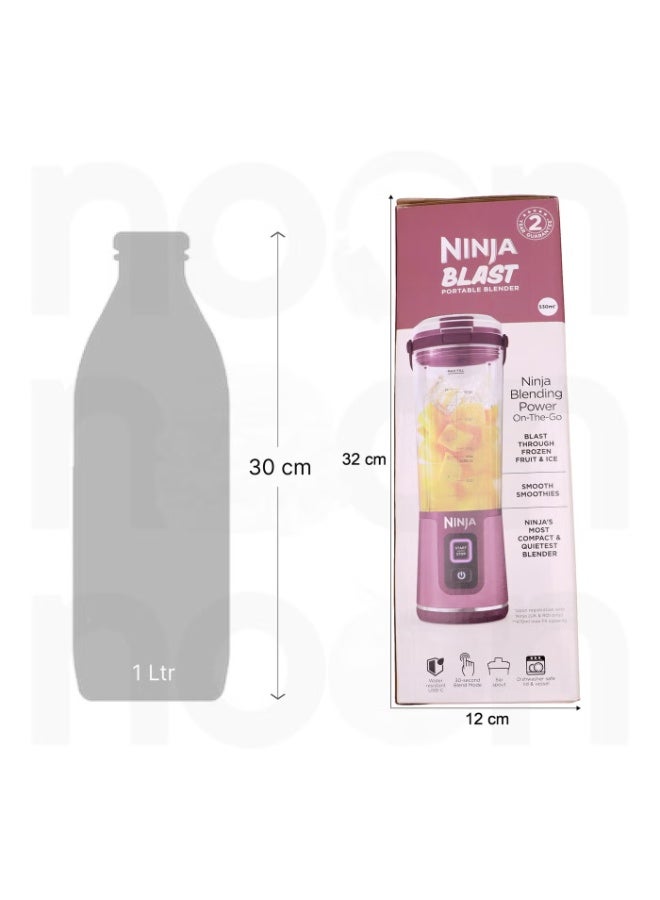 Ninja Blast Blast Cordless Blender, Rechargeable, Leakproof 0.53 L 150 W BC151MEPR Purple - Image 4