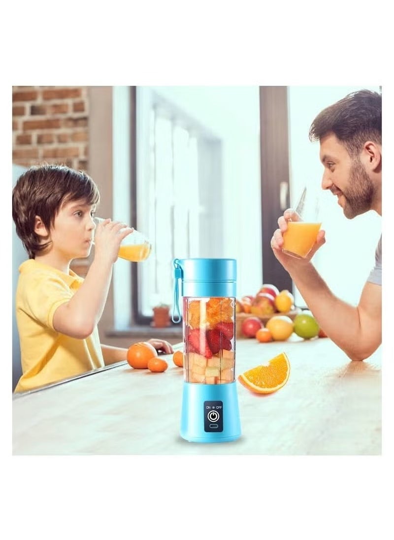 TIGER Portable Blender Cup,Electric USB Juicer Blender,Mini Blender Portable Blender For Shakes and Smoothies, Juice,380ml, Six Blades Great for Mixing  - Image 3