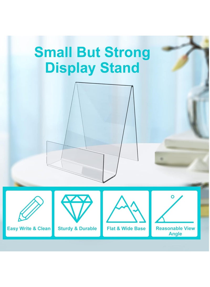 تي بي جي بي حامل كتب أكريليك مع حافة، حامل عرض أكريليك شفاف، حامل كمبيوتر لوحي شفاف لعرض الصور والكتب وأوراق الموسيقى وأجهزة الكمبيوتر المحمولة والأعمال الفنية والأقراص المضغوطة وما إلى ذلك (10 قطع صغيرة) - Image 5