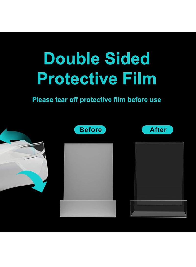 تي بي جي بي حامل كتب أكريليك مع حافة، حامل عرض أكريليك شفاف، حامل كمبيوتر لوحي شفاف لعرض الصور والكتب وأوراق الموسيقى وأجهزة الكمبيوتر المحمولة والأعمال الفنية والأقراص المضغوطة وما إلى ذلك (10 قطع صغيرة) - Image 3