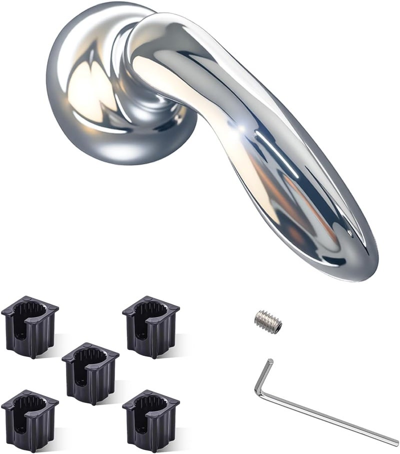 Javiix 1046987 Shower Faucet Handle Replace for Kohler 1046987-CP ，with 5 Pcs1060514 Handle Insert and The Matching Screw Wrench, Polished Chrome - Image 1