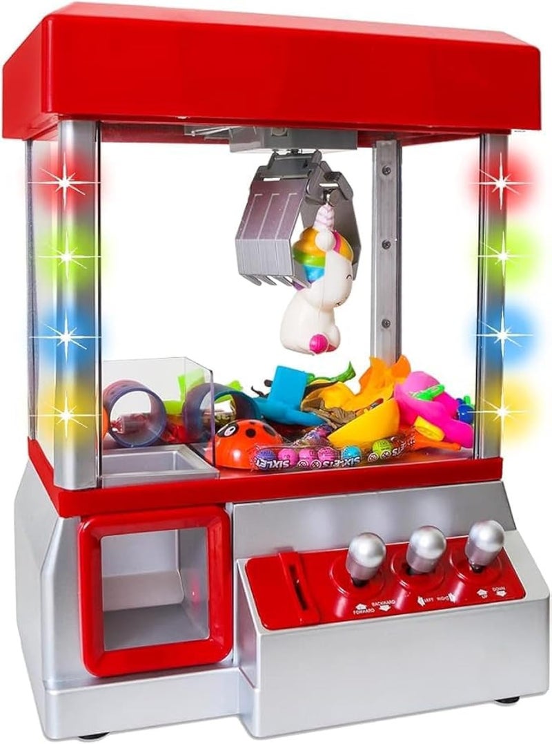 Claw Machine Arcade Game with Flashing Lights & Music, Candy Grabber Prize Dispenser Vending Machine Toy for Kids, Boys & Girls, Interactive Toy for Kids' Parties, Family Gatherings & Birthdays - Image 1