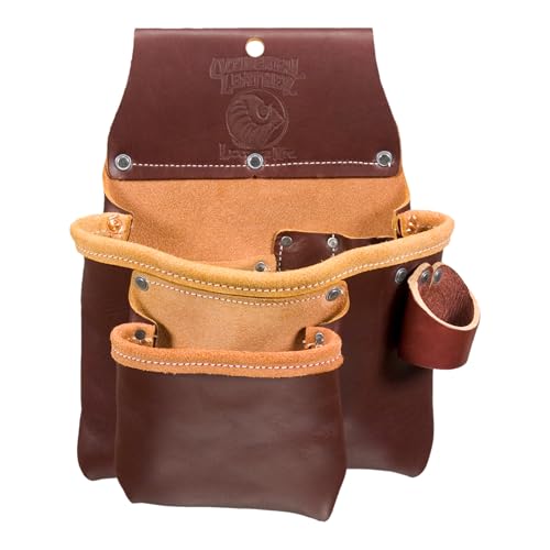 Occidental Leather 2 Pouch Pro Tool Bag 9 Pockets Tool Holders Made in USA