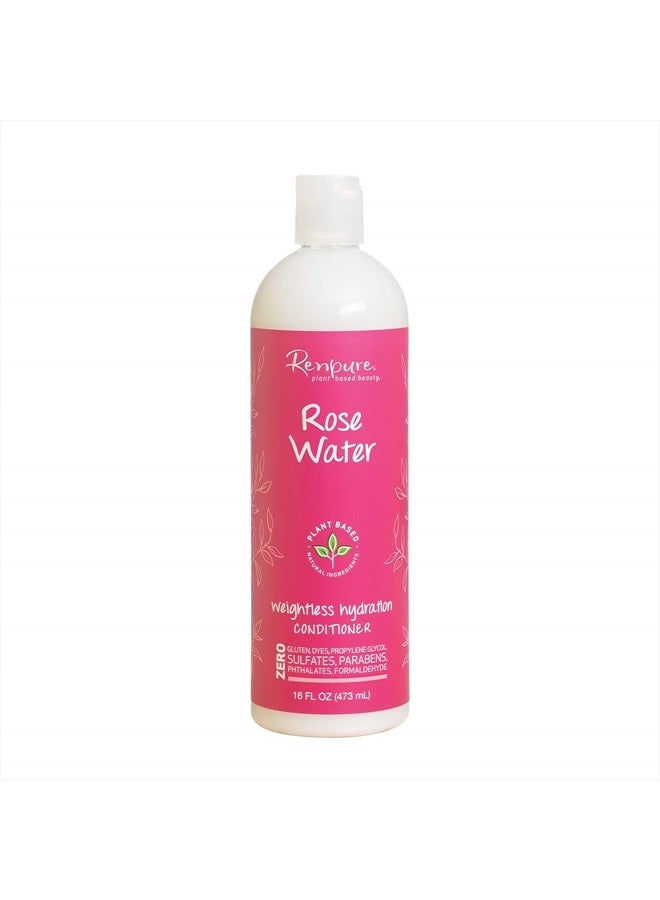 Renpure Plant-Based Beauty Rose Water Weightless Hydration Conditioner, 16 Fluid Ounce - Image 1