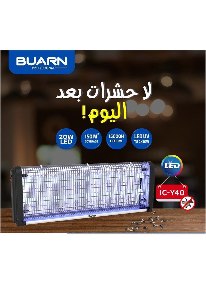 BUARN PROFESSIONAL BUARN PROFESSIONAL 16W Pro LED Insect Zapper – IC-Y40 with 150m² Coverage  - Image 1