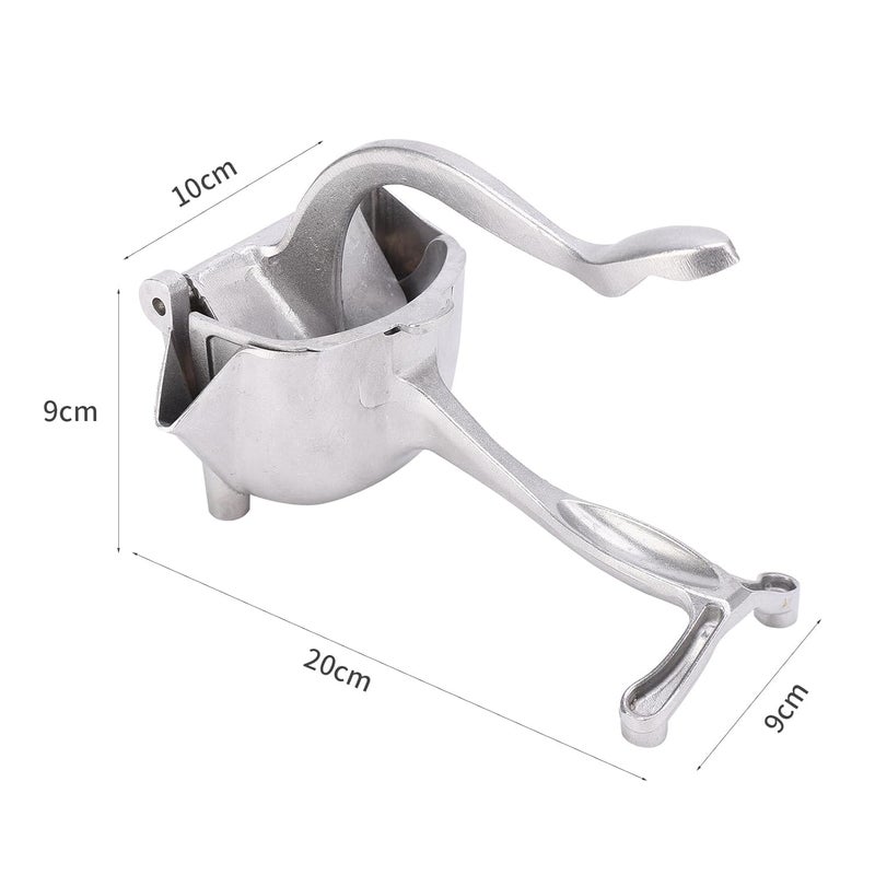 BBD kitchen shop Aluminum Steel Manual Fruit Juicer Hand juicer Instant Vegetables Fruit Mixer Orange Watermelon Lemon Squeezer Hand Press Juice Machine For Home Silver Alloy Steel - Image 3