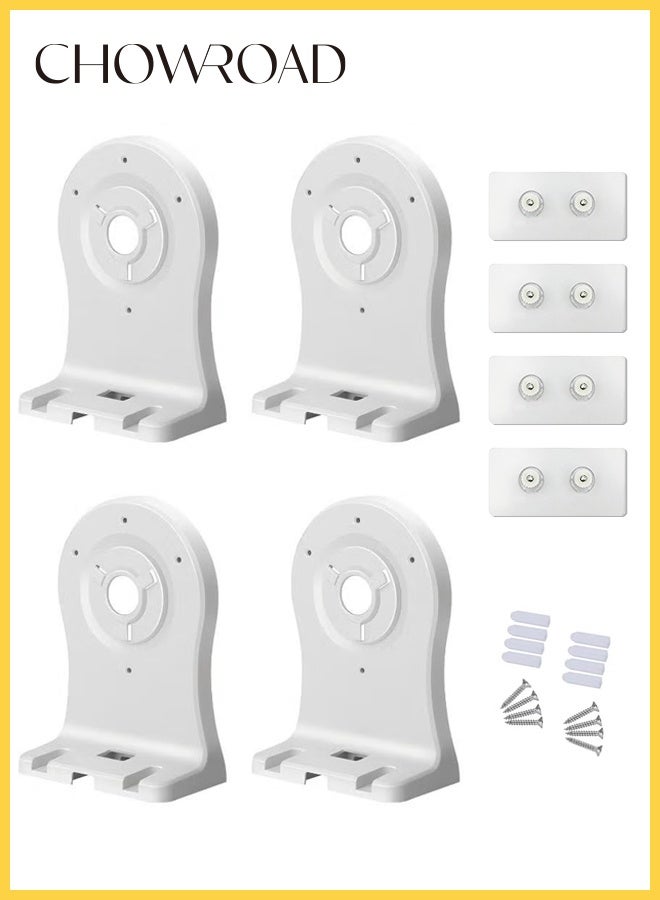 CHOWROAD 4 PCS - WiFi Wall Mount Bracket for E ZVIZ C 6 C 4 Series IP Camera Easy Installing,Plastic PT Cameras Holder Indoor Security Systems, Supports no-drilling installation，Easy to Install - White - Image 1