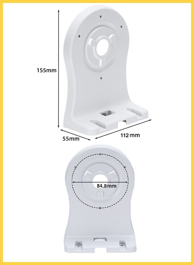 CHOWROAD 4 PCS - WiFi Wall Mount Bracket for E ZVIZ C 6 C 4 Series IP Camera Easy Installing,Plastic PT Cameras Holder Indoor Security Systems, Supports no-drilling installation，Easy to Install - White - Image 2
