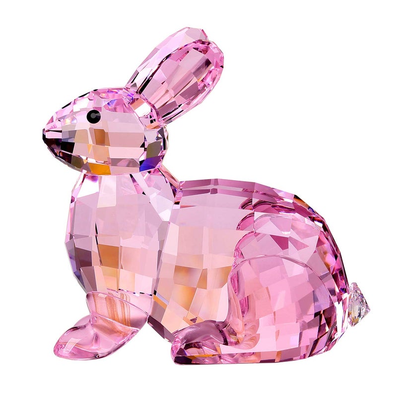 Crystal Bunny Rabbit Valentines Day Sweet Gifts Animal Collectible Cute Figurine Birthday Gifts Home Decor Pink