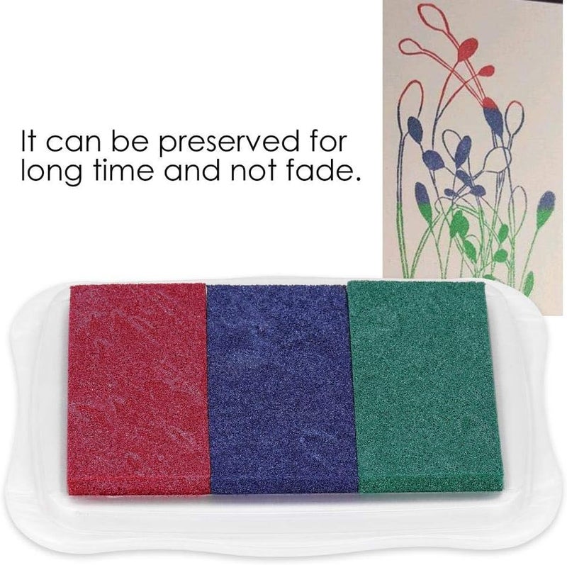 klarako Craft Ink Pad Stamps Partner Gradient Color Ink Pad Rainbow Ink Pad Sets Multicolor Craft Stamp Pad for Stamps, Paper, Wood Fabric(Three Colors) - Image 2