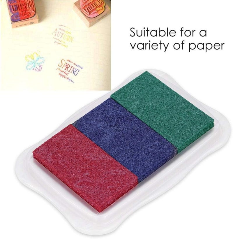 klarako Craft Ink Pad Stamps Partner Gradient Color Ink Pad Rainbow Ink Pad Sets Multicolor Craft Stamp Pad for Stamps, Paper, Wood Fabric(Three Colors) - Image 4