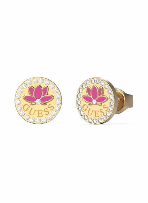 Fuchsia Lotus Stud Earring