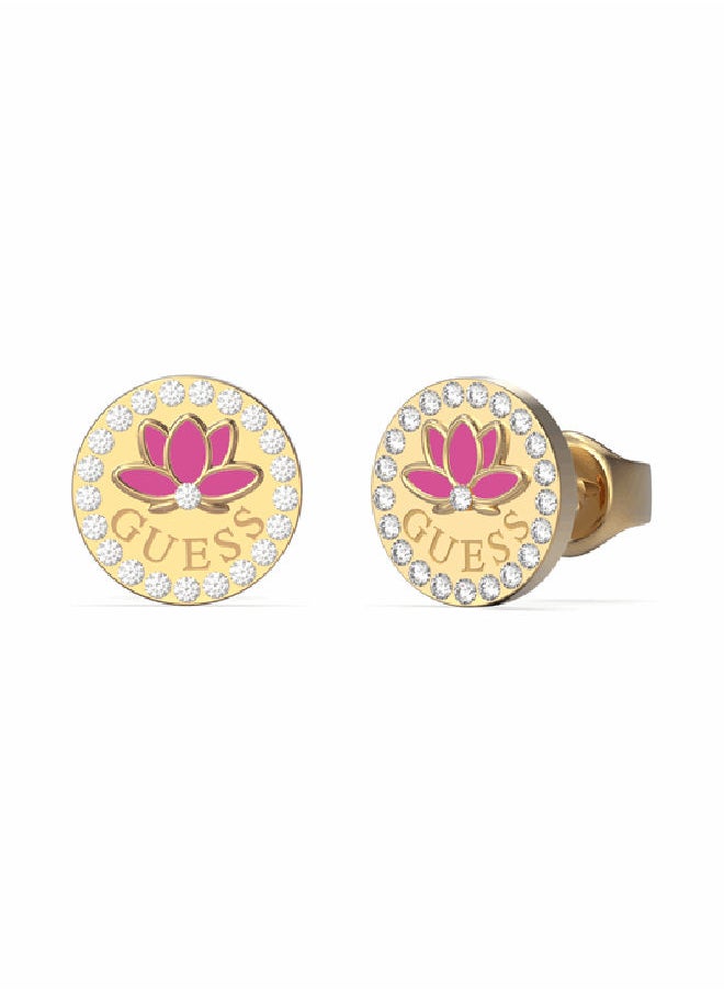 GUESS - Fuchsia Lotus Stud Earring - Image 1