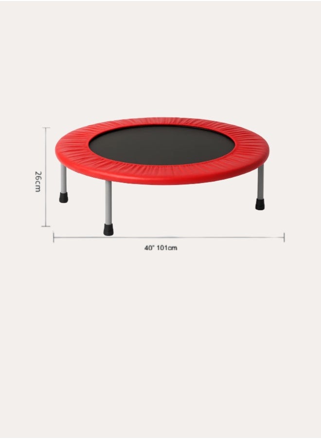 ماركة غير محددة 40'' Foldable Mini Trampoline for Adults – Indoor Fitness Rebounder for Weight Loss & Home Exercise – No Handle, Silent Jump Bed for Cardio & Workout  - Image 5