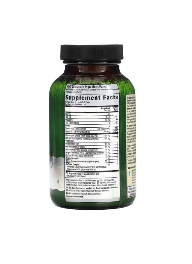 Irwin Naturals Metal Clarity Information Retention 60 Liquid SoftGels  - Image 2