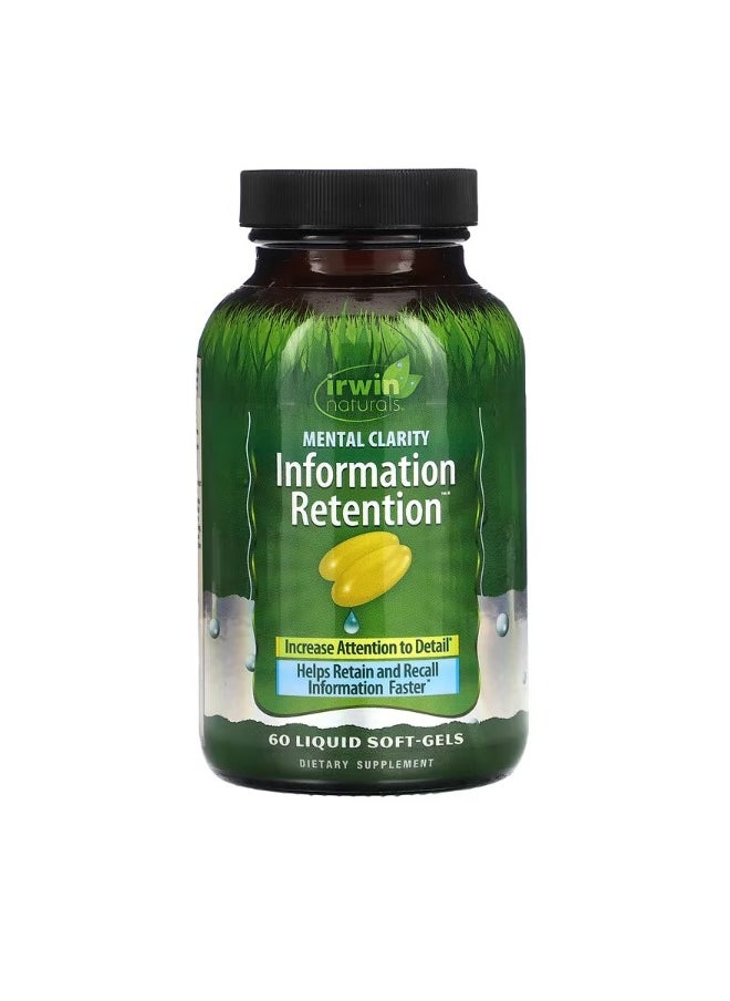 Irwin Naturals Metal Clarity Information Retention 60 Liquid SoftGels  - Image 1