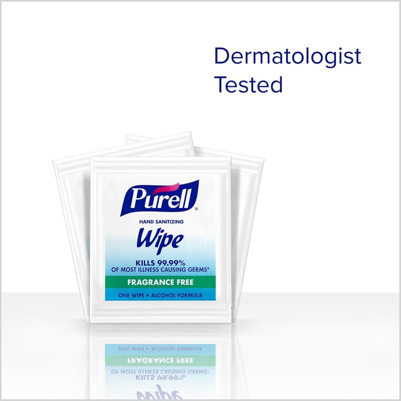 Purell مناديل تعقيم اليدين، تركيبة كحولية، خالية من العطور، 300 قطعة مناديل يد مغلفة بشكل فردي - 9020-06-EC - Image 5