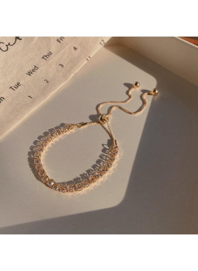 نيبمينينت Korean Vintage Pearl Bracelet Women High-end Sense Niche Titanium Steel Couples Jewelry 