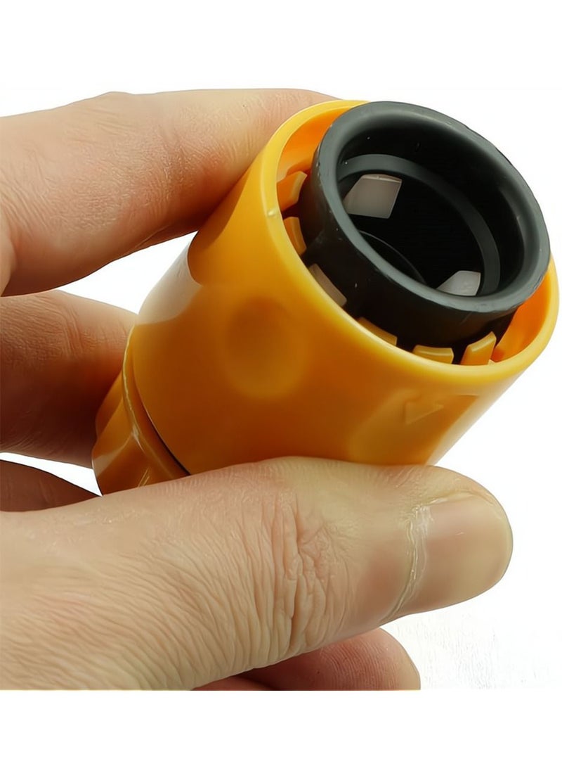 Hose End Connector, Hose Pipe End Quick Connect fitting for 1/2 inch Hosepipe Tap End Quick Connector, Garden Irrigation Hose Pipe Quick Connectors Adaptors Garden Tools, 6 Pack (Yellow)