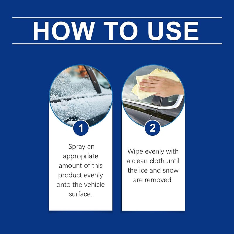 Windshield Defroster Spray - Ice Remover for Vehicles, Powerful Snow Melting Spray, Quick Defrost Solution, Improve Early Morning Drivers, Trucks, Go - Image 4