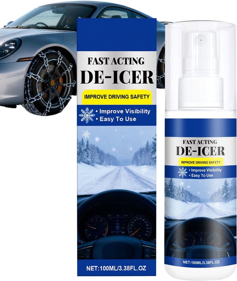 Windshield Defroster Spray - Ice Remover for Vehicles, Powerful Snow Melting Spray, Quick Defrost Solution, Improve Early Morning Drivers, Trucks, Go - Image 1
