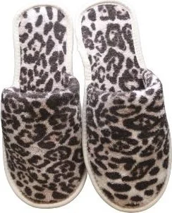 اندر هوم Printed Slippers Towel Bathroom Home Hotel Slippers Non-Slip Thin Closed Toe