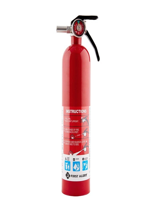First Alert Fire Extinguisher for Home, Standard Rechargeable Compliance Unit, UL RATED 1-A:10-B:C, HOME1, Red, 1-Pack - Image 1