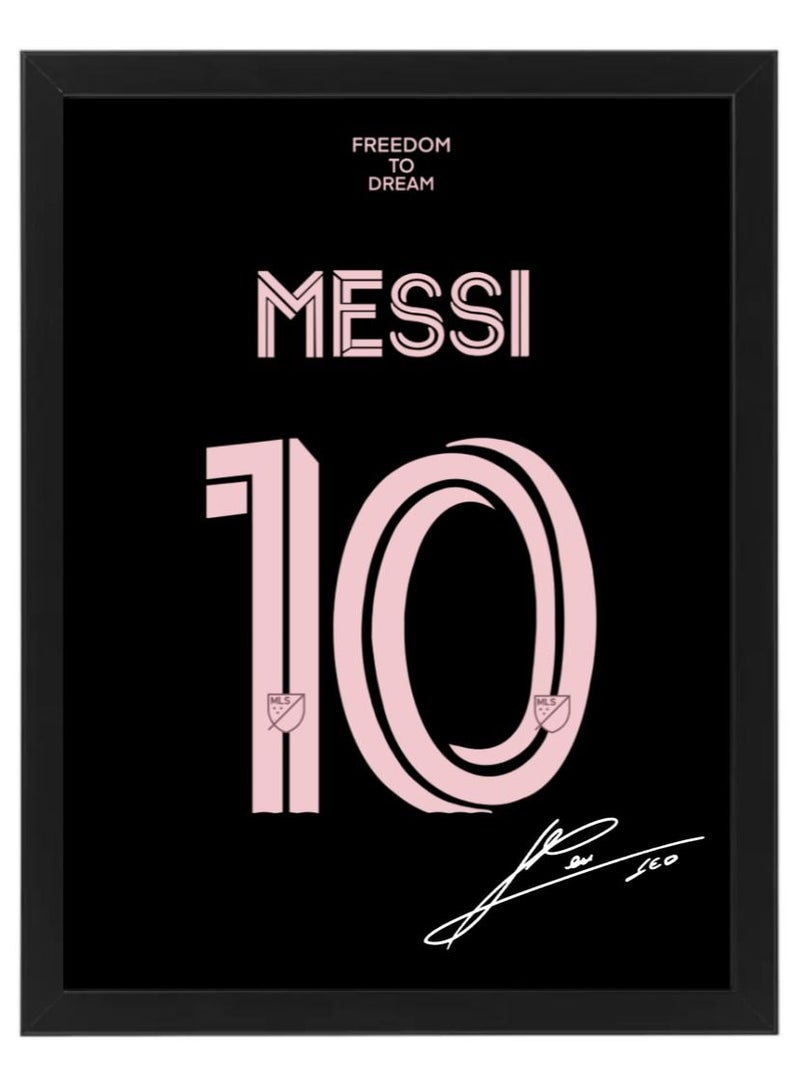 Boomah Accessories Messi Inter Miami CF Autographed Poster with Frame 30x40cm 