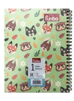 Funbo FUNBO - A4 Size, 80 Sheet Single subject notebook with PP cover (Cute Animals)  - Image 2